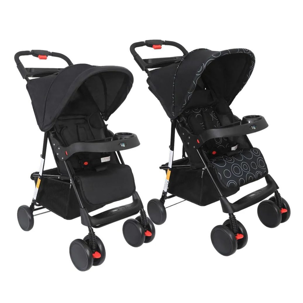 Carrinho de Bebê Passeio Allday Até 15Kgs Maxi Baby Preto