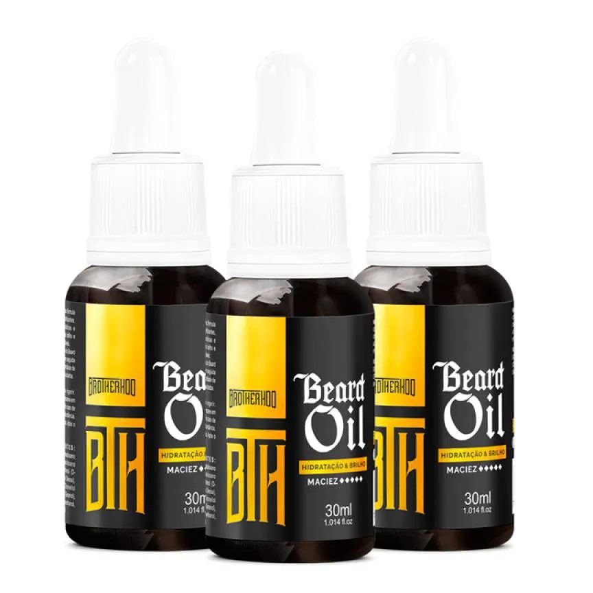 Kit 03 Óleo para Barba - Beard Oil Bth 30ml