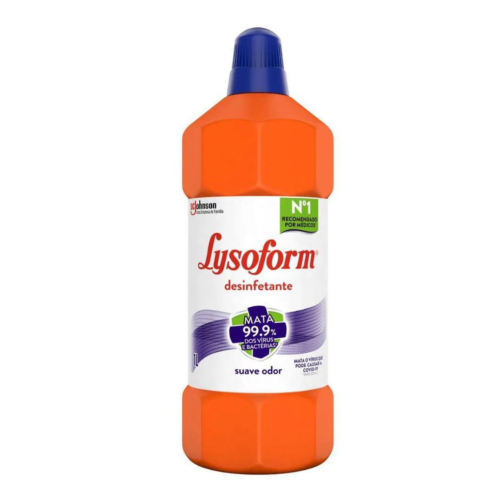 Desinfetante Bruto Lysoform Uso Geral Suave Odor 1l