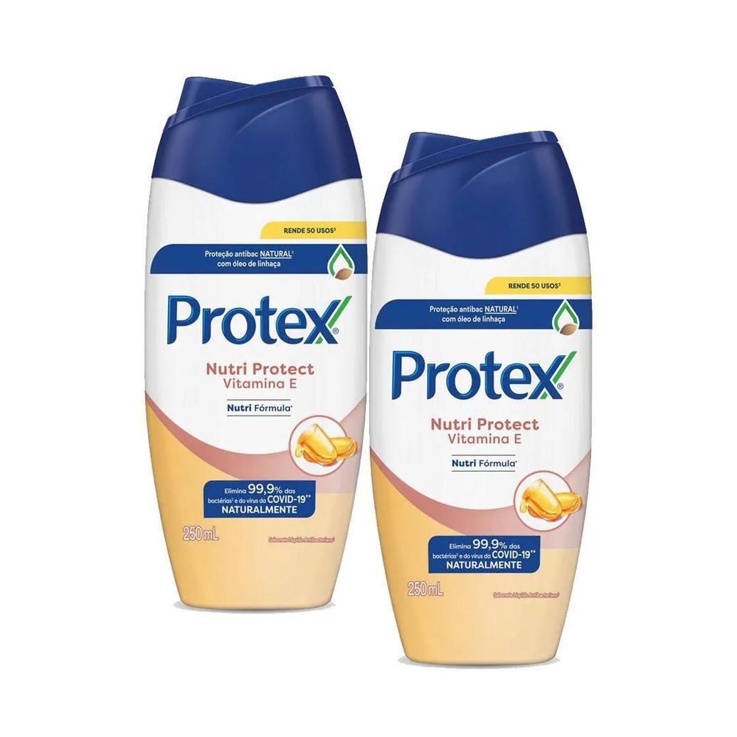 Kit 2 Sabonetes Líquido Protex Nutri Protect Vitamina e 250ml