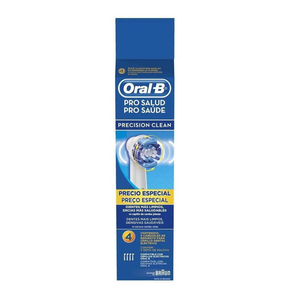 Escova Elétrica Oral-B Vitality D12 220v + Refil Oral-B Precision Clean com 4 unidades