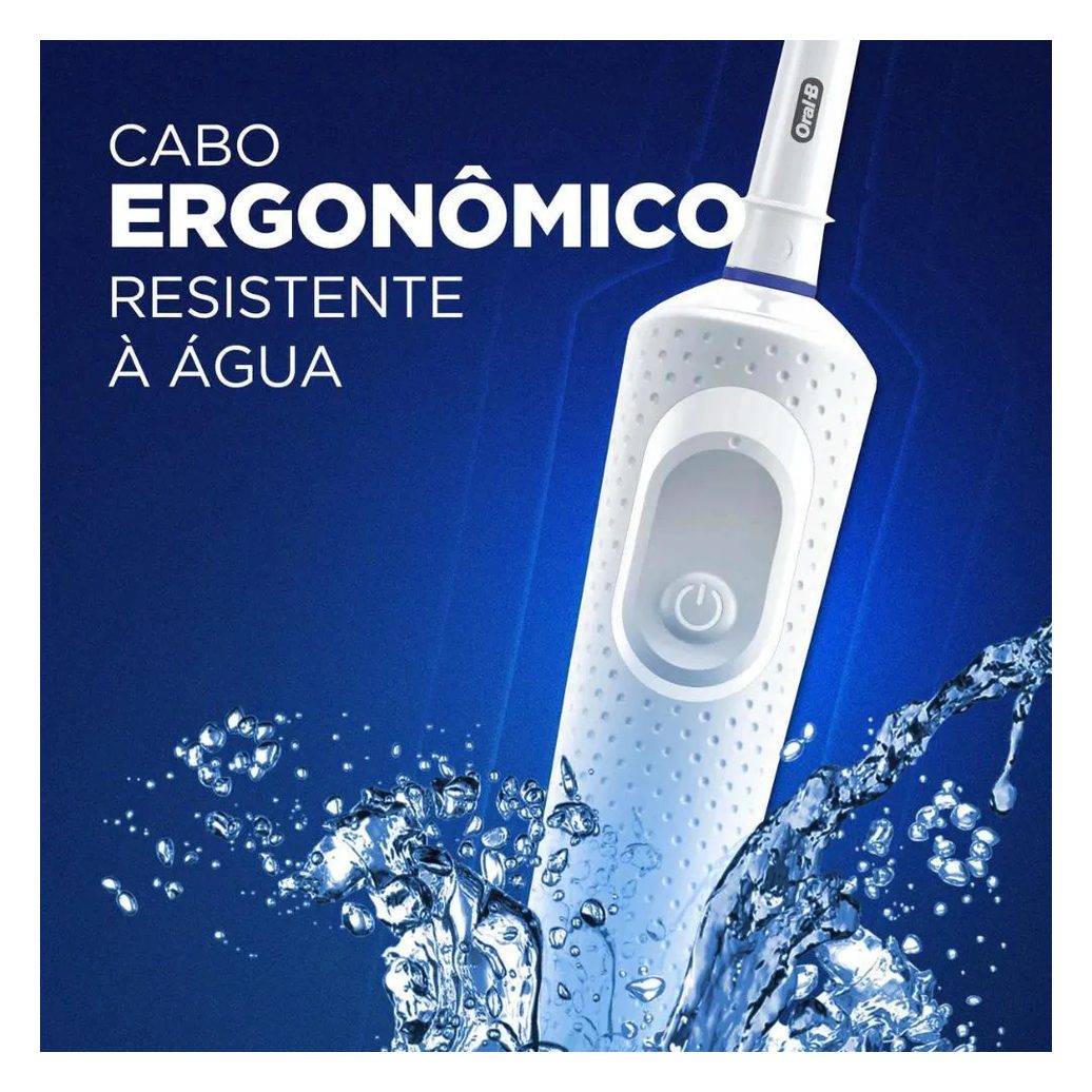 Escova Elétrica Oral-B Vitality D12 220v + Refil Oral-B Precision Clean com 4 unidades
