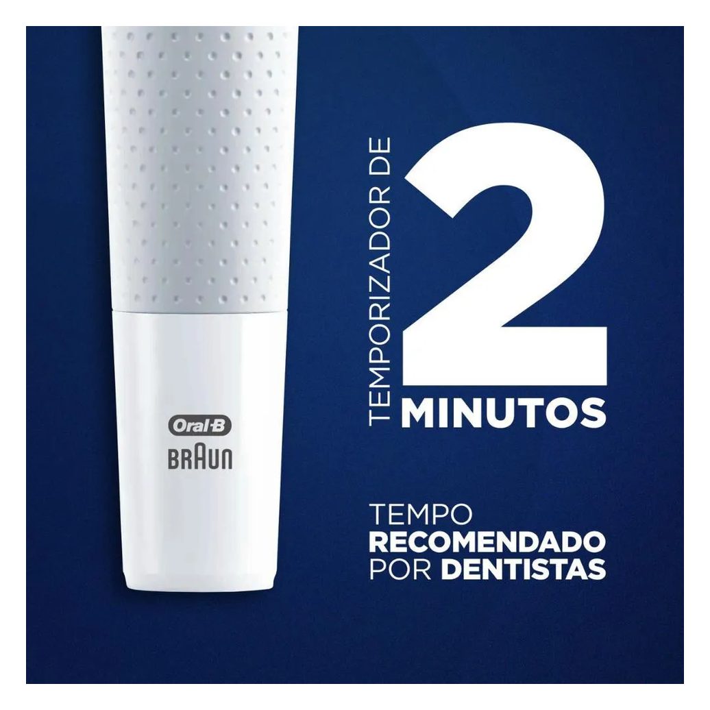 Escova Elétrica Oral-B Vitality D12 220v + Refil Oral-B Precision Clean com 4 unidades