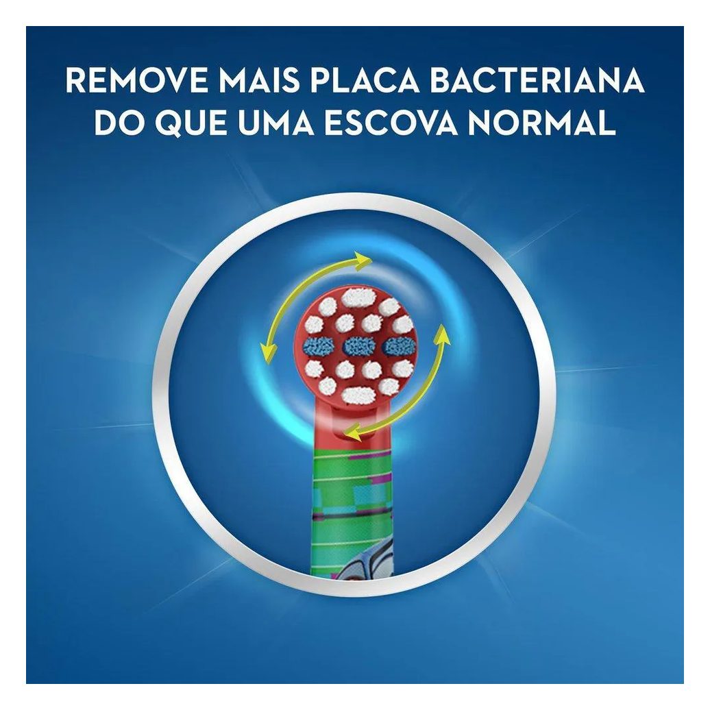 Escova Elétrica Oral-B Disney Pixar Cars + 2 Pilhas Aa