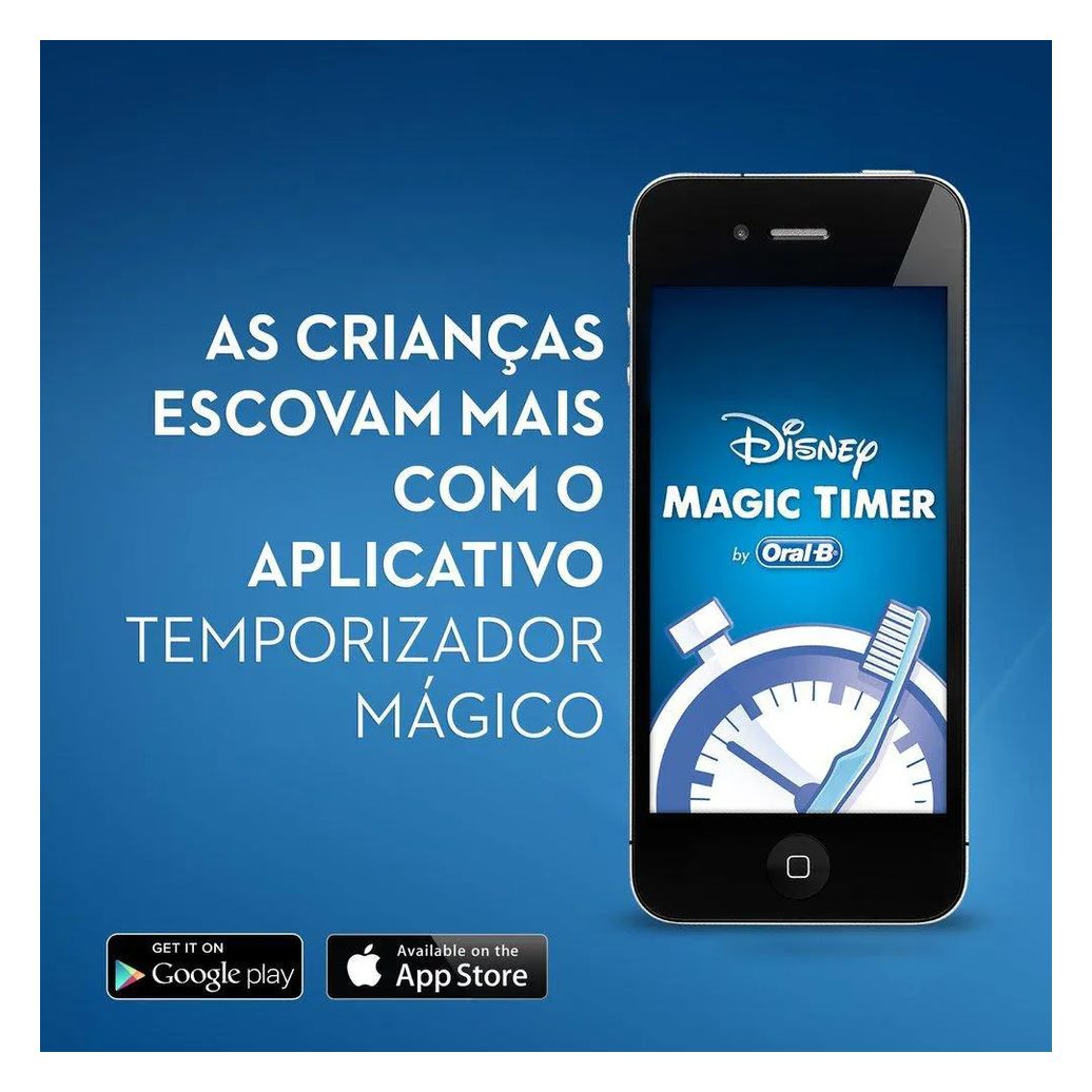 Escova Elétrica Oral-B Disney Princess + 2 Pilhas Aa