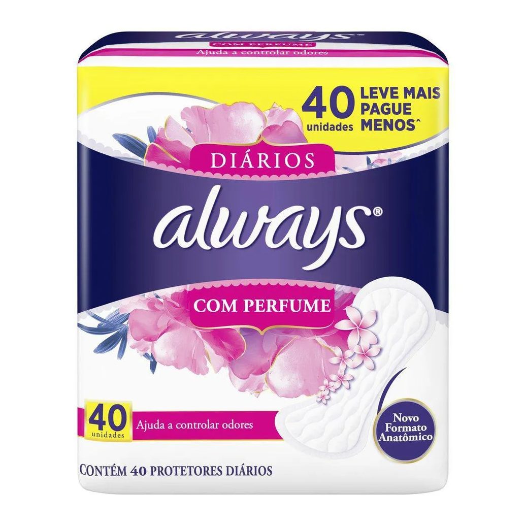 Protetores Diários Always com Perfume 40 unidades