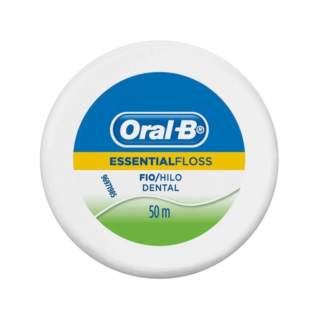 Kit 2 Fio Dental Oral-b Essential Floss Encerado Menta 50m