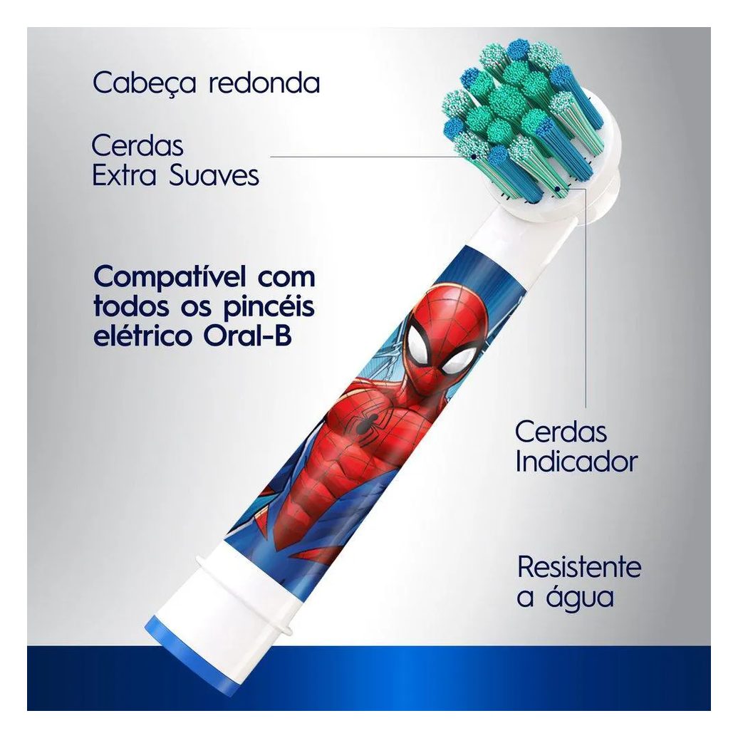 Refis para Escova Elétrica Oral-B Spiderman 2 unidades