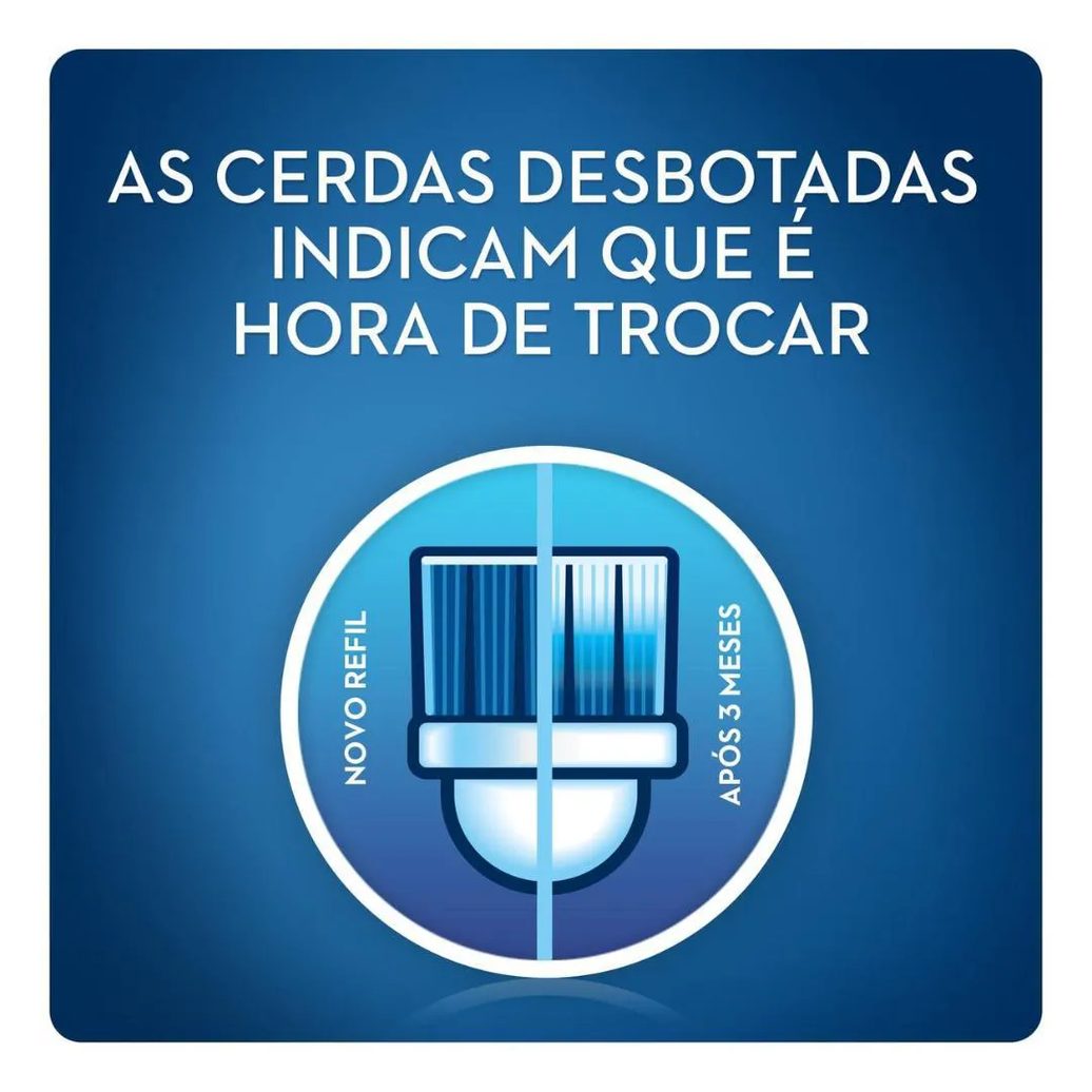 Refil Escova Elétrica Oral-B Pro-Saúde Cross Action com 2 unidades