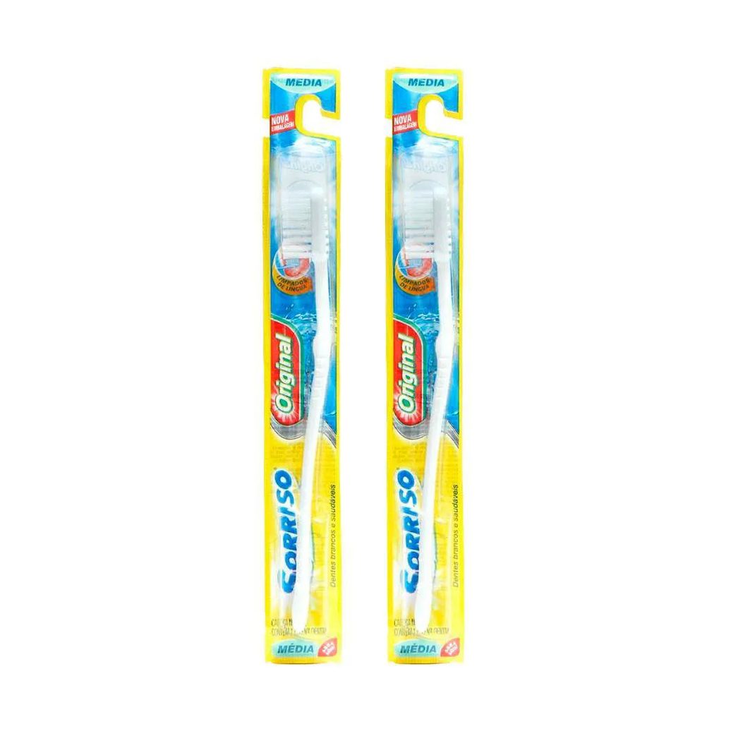 Kit 2 Escova Dental Sorriso Original Média