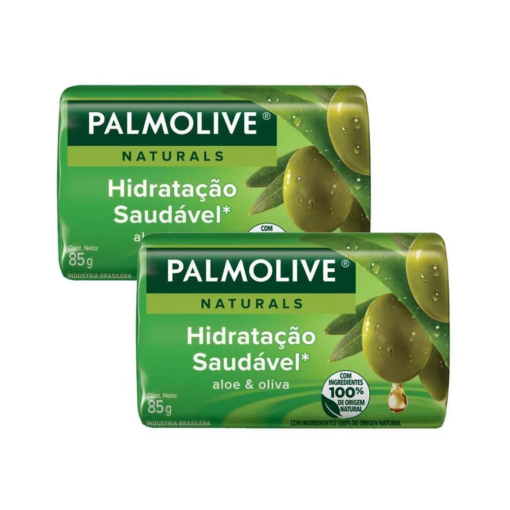 Kit 2 Sabonetes em Barra Palmolive Naturals Hidratação Saudável 85g
