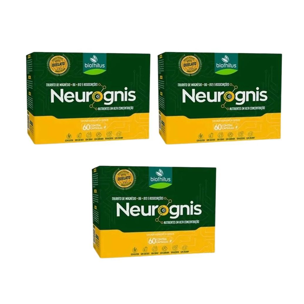 Kit C3 Suplemento Vitamínico Neurognis 60 cápsulas – Biofhitus