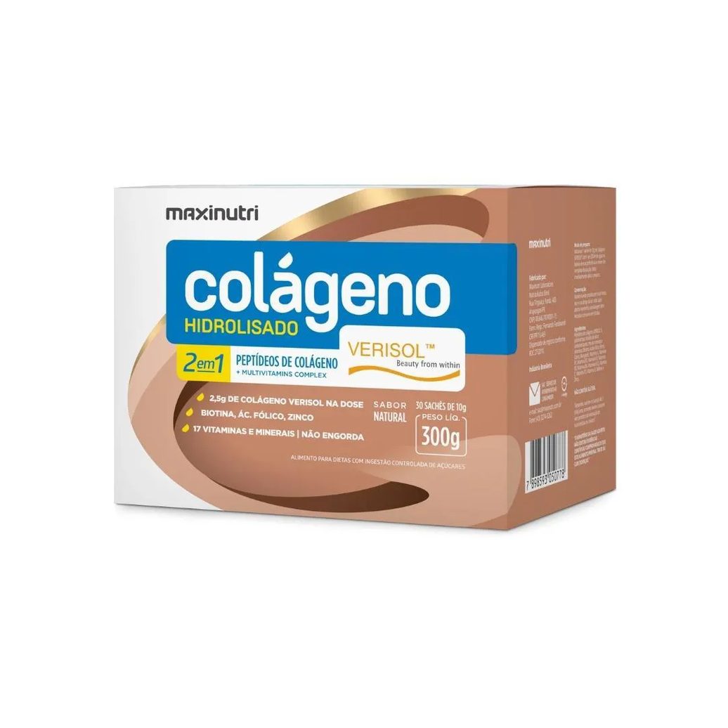 Colágeno Hidrolisado 2em1 Sachê - Verisol® 30 X 10g - Natural