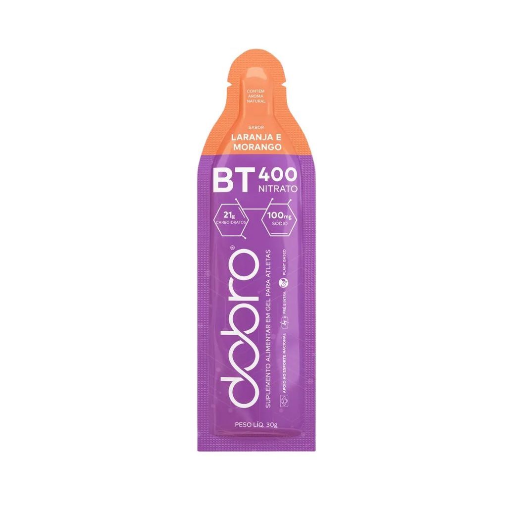 Bt Nitrato 400 Gel Carboidrato 1 Sachê Beterraba Dobro Todos Sabores Limão e Gengibre
