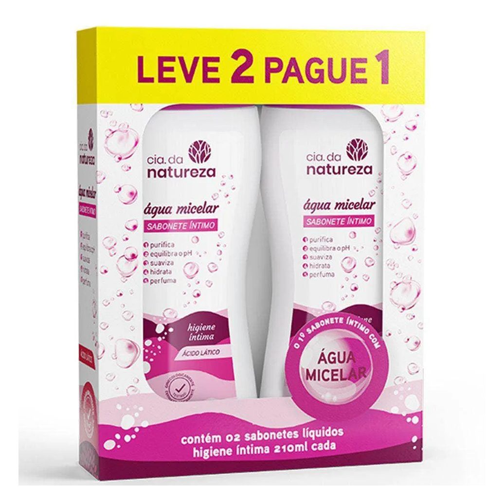 Sabonete Íntimo Cia da Natureza Micelar Lv2 Pg1 210ml