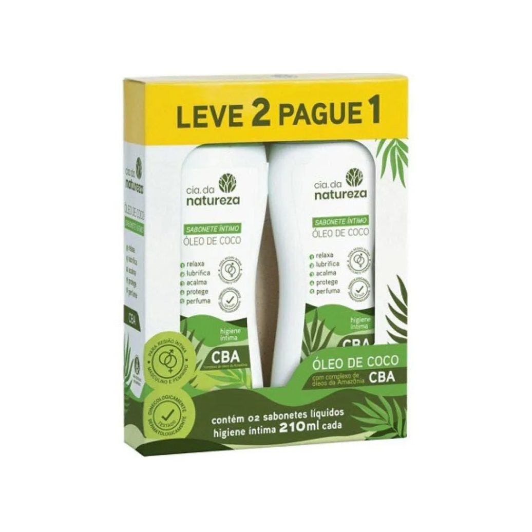 Sabonete Intimo Cia da Natureza Óleo de Coco Lv2 Pg1 210ml