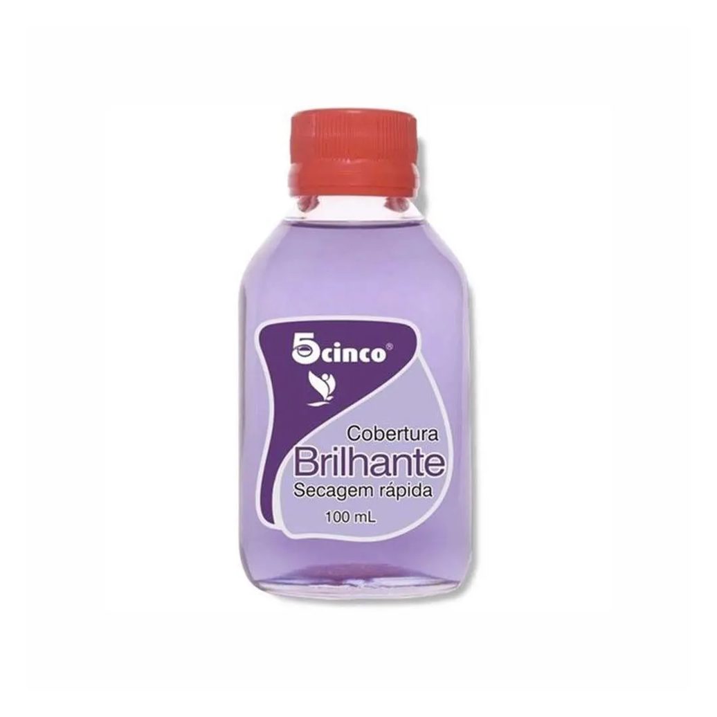 Esmalte 5 Cinco Cobertura Brilhante Secagem Rapida
