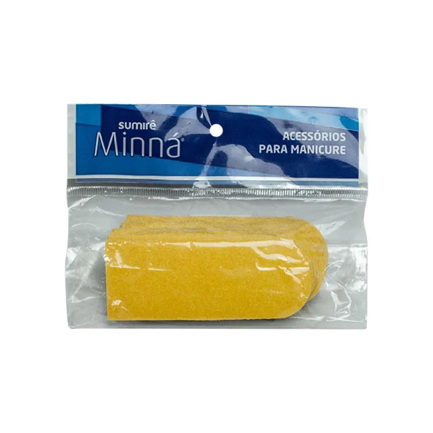 Lixa para Pés Minná Descartável Adesivada Amarela C/50un