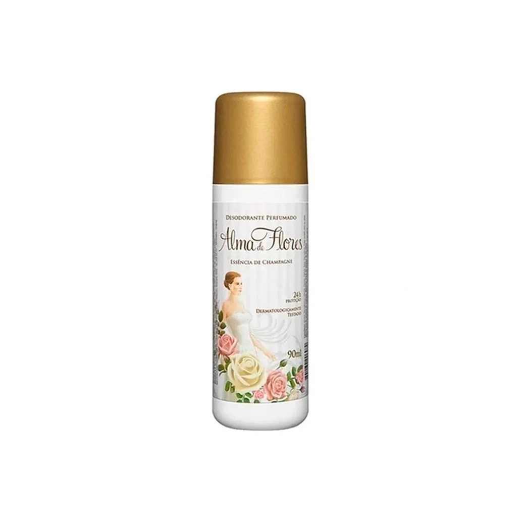 Desodorante Spray Alma de Flores Essência de Champagne Feminino 24h 90ml