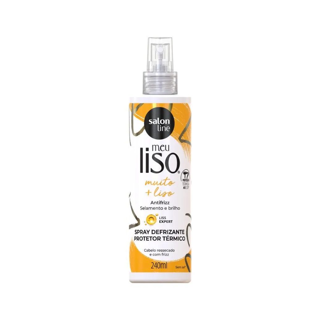 Spray Defrizante Salon Line Meu Liso Protetor Térmico Muito + Liso 240ml