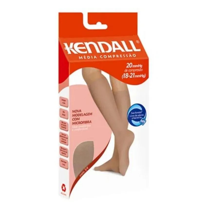 Meia 3/4 Media Compressão com Ponteira Mel 18-21mmhg Kendall G