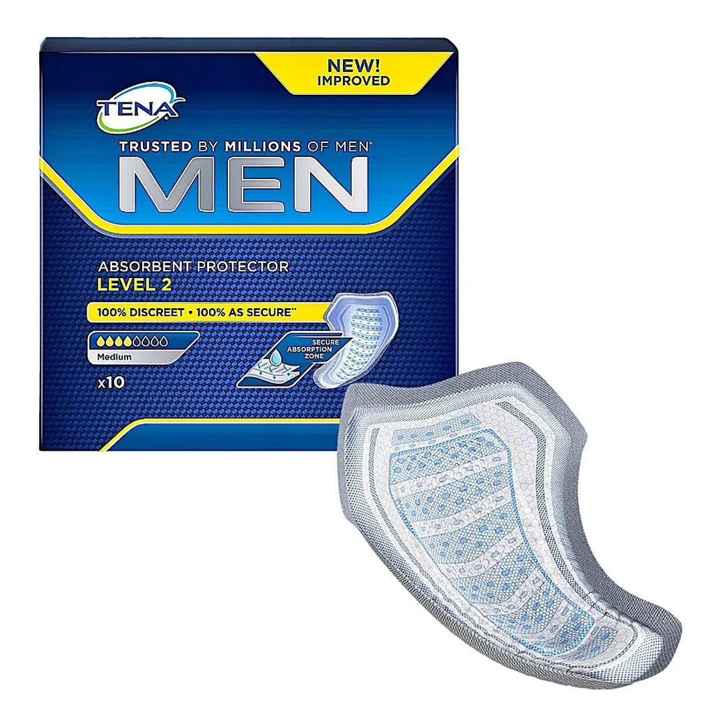 Absorvente Masculino Tena Men Tamanho Único - 10 unidades
