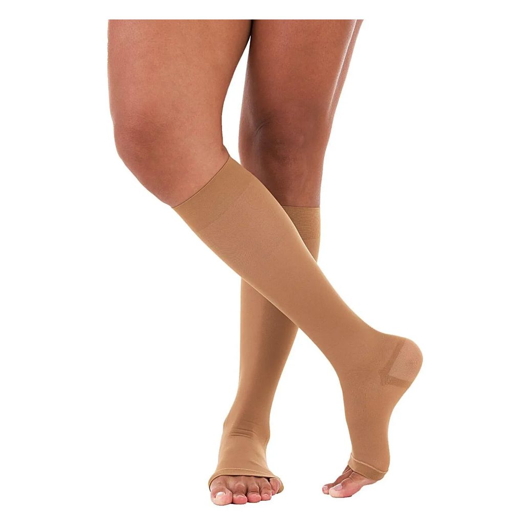 Meia de Compressão 3/4 6000 Venosan - Bronze - 20-30mmhg - Pé Aberto - Tamanho G