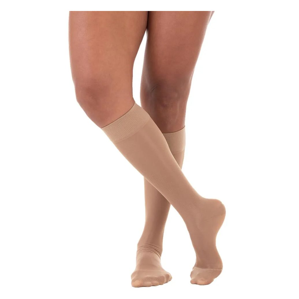 Meia 3/4 Legline Venosan 20-30mmhg Fechada Sahara Tam G