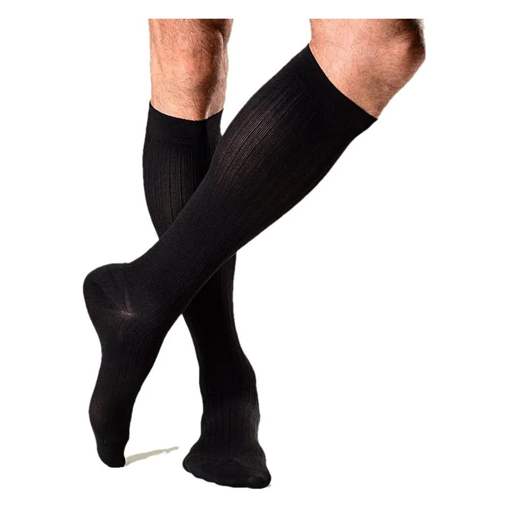 Meia 3/4 Masculina Actitud 15-20mmhg Fechada Preta Tam M