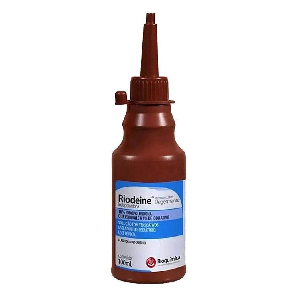 Riodeine Iodopovidona Degermante Dermo Suave 100ml - Unidade