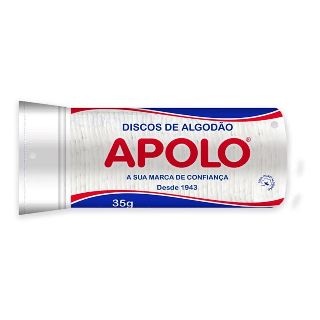 Discos de Algodão Apolo 35g Embalagem Abre Fecha - Unidade