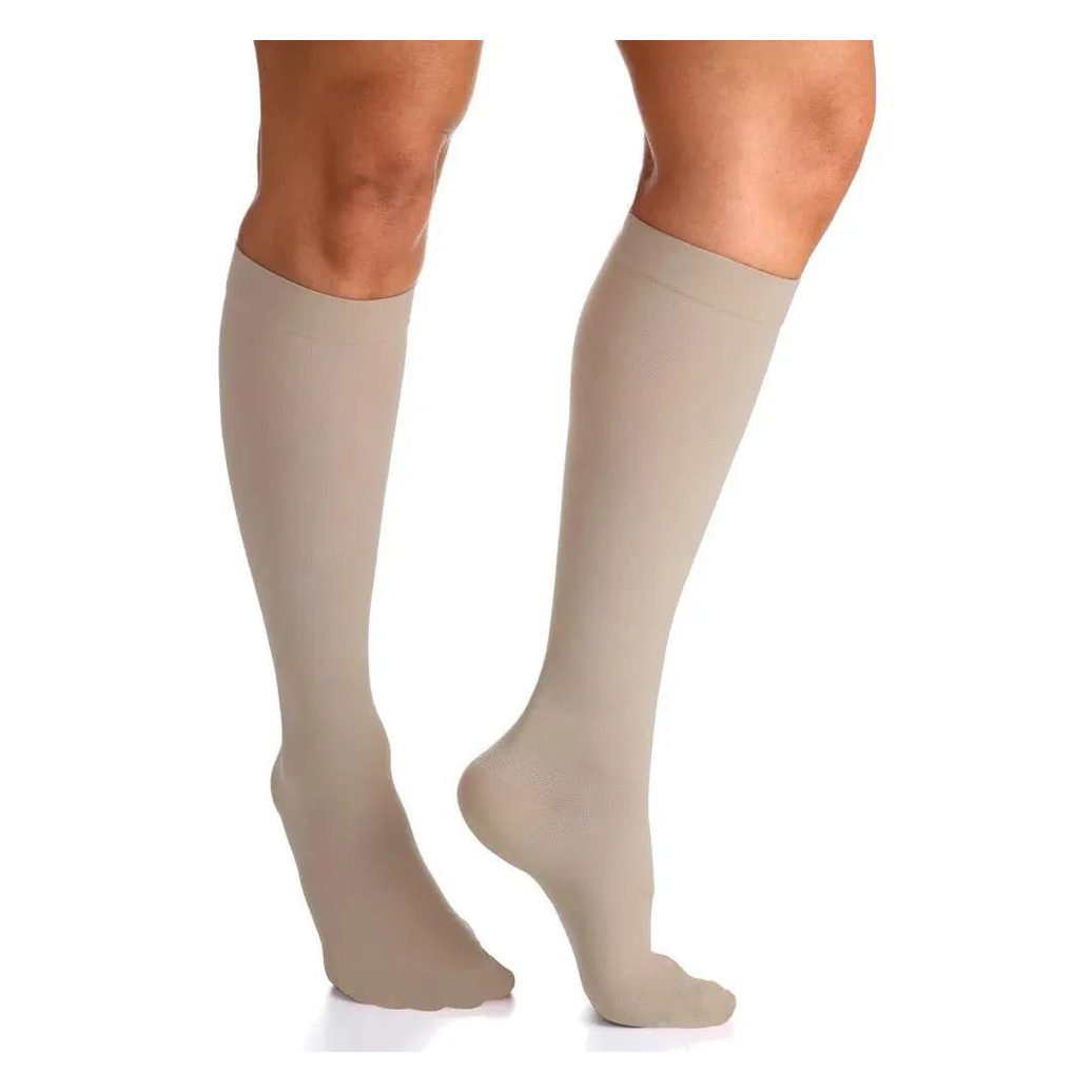 Meia de Compressão 3/4 Select Comfort Premium Sigvaris - Ponteira Fechada - Natural - 20-30mmhg - Tamanho Gg2