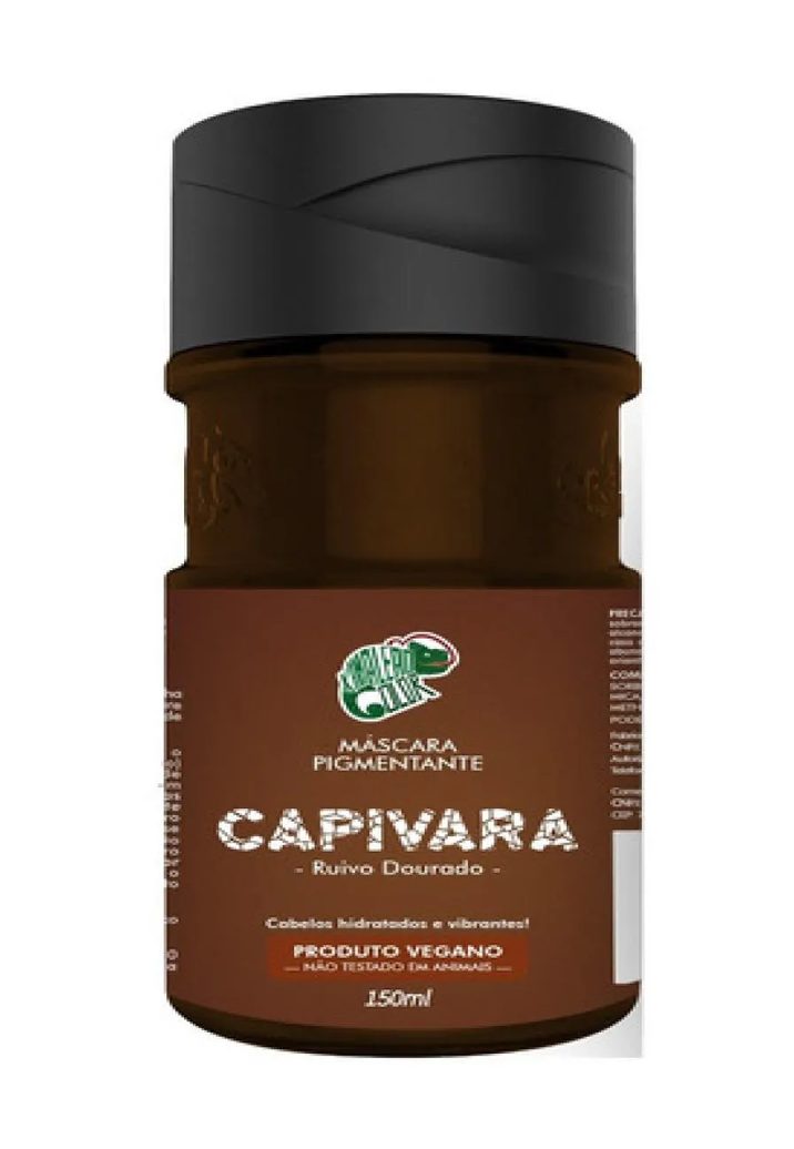 Máscara Tonalizante Capivara Kamaleão Color Ruivo Dourado 150ml