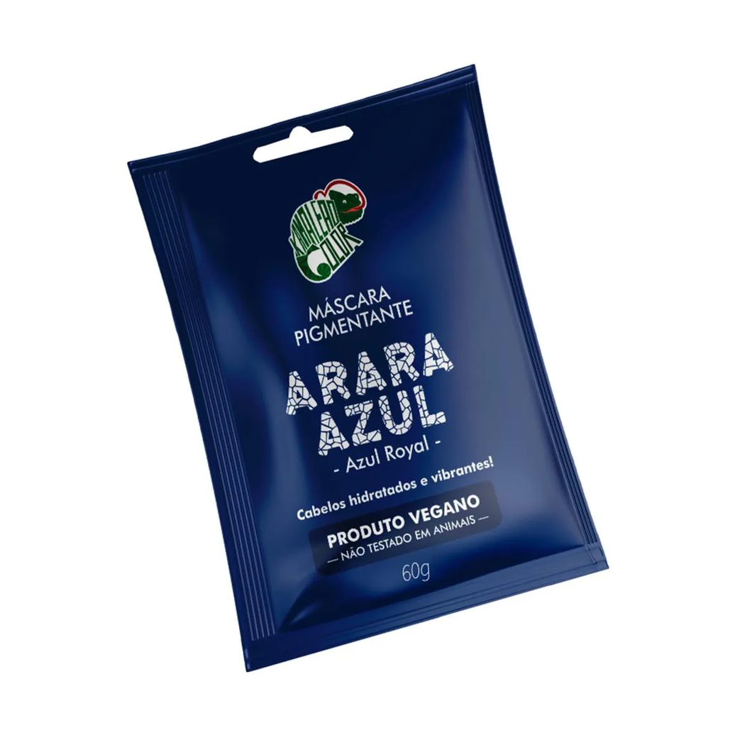 Sachê Máscara Tonalizante Arara Azul Royal Kamaleão Color 60g