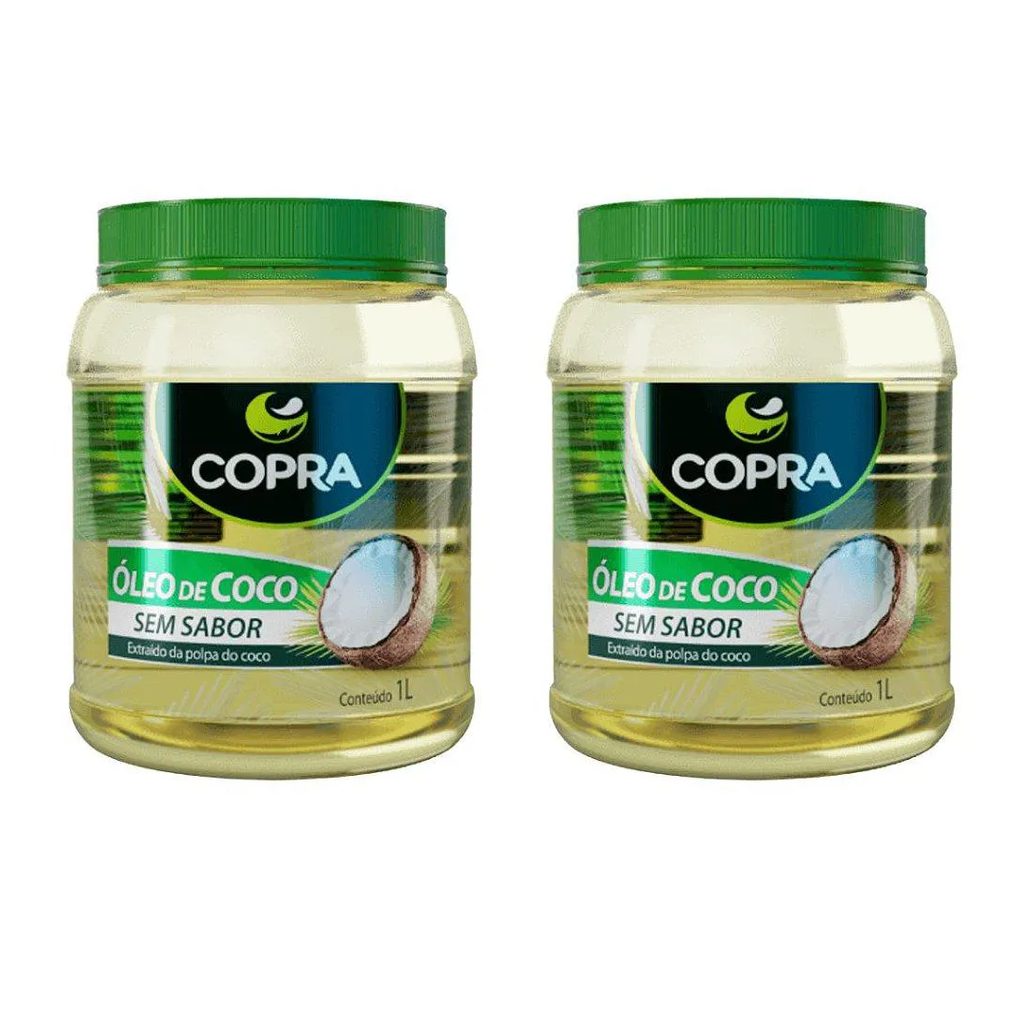 Kit 2uni Óleo de Coco (sem Sabor) 1 Litro - Copra