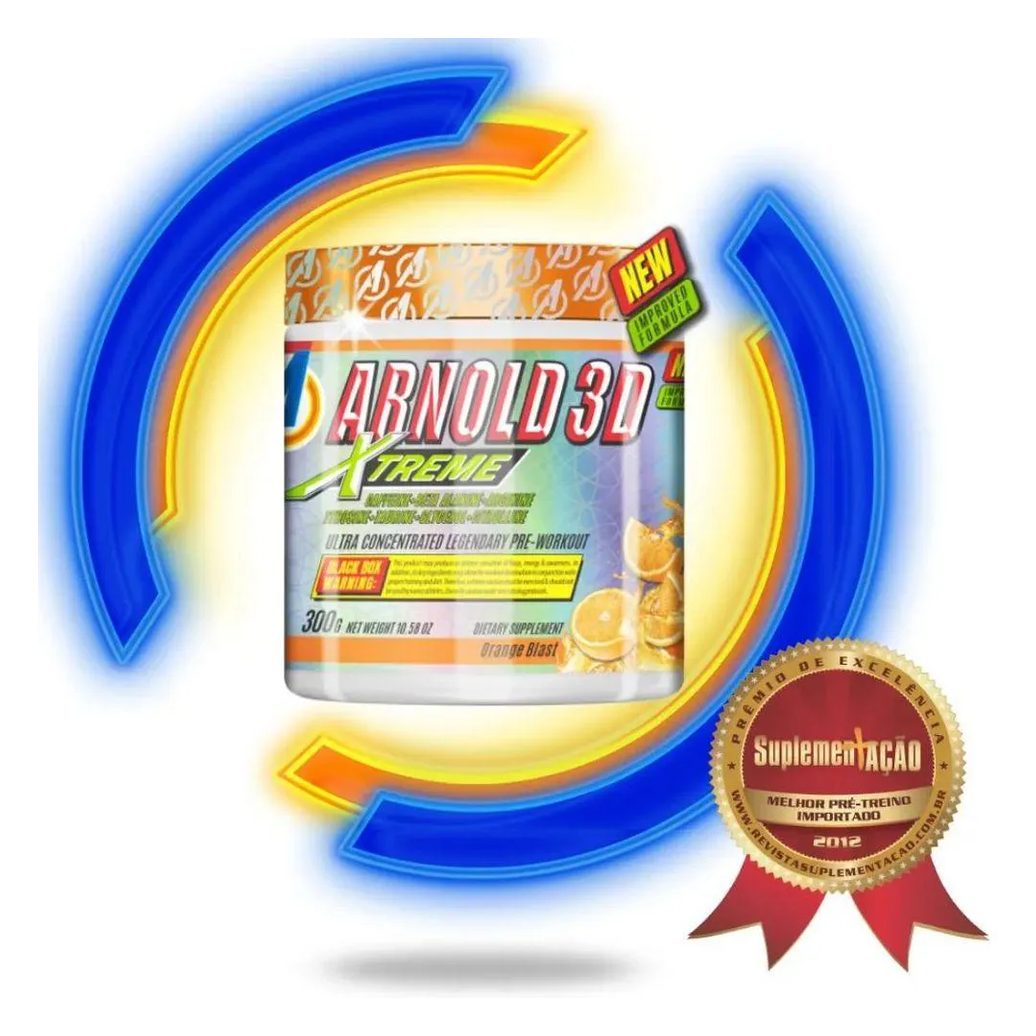Pre Treino Arnold 3d Xtreme - 300g - Arnold Nutrition Laranja