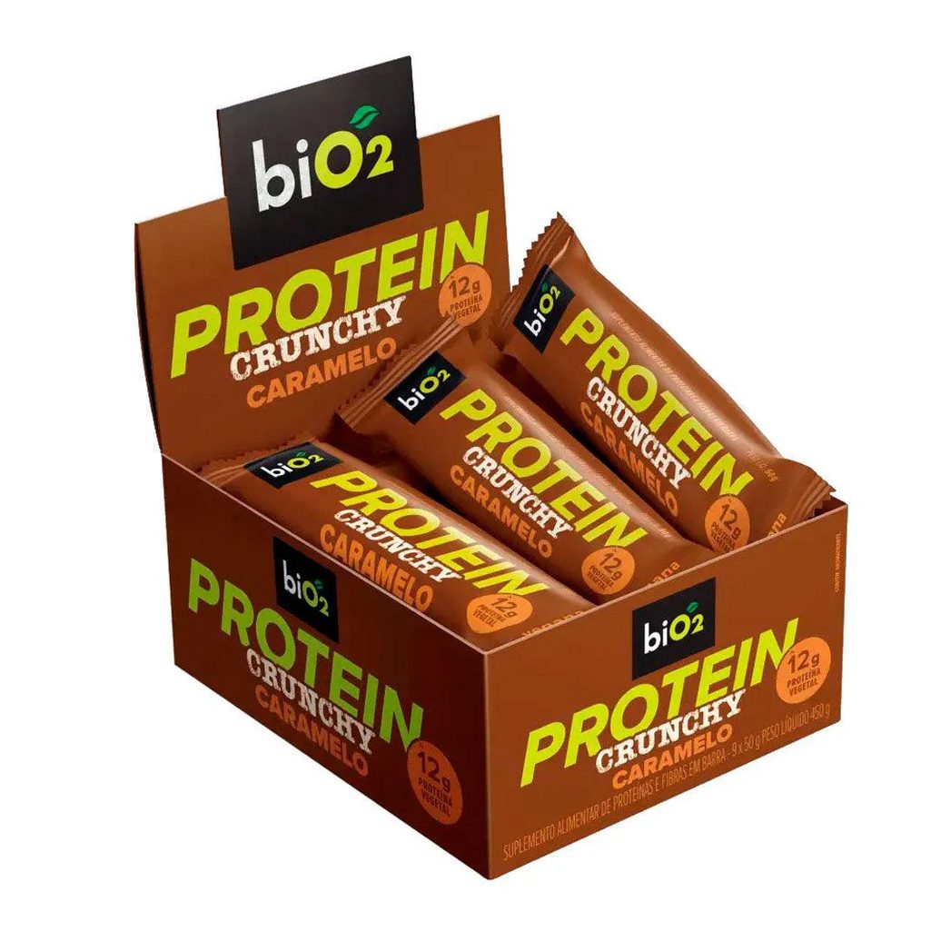 Barra de Proteína Crunchy Dark Chocolate Bio2 (cx 9 Un de 50g) Unica