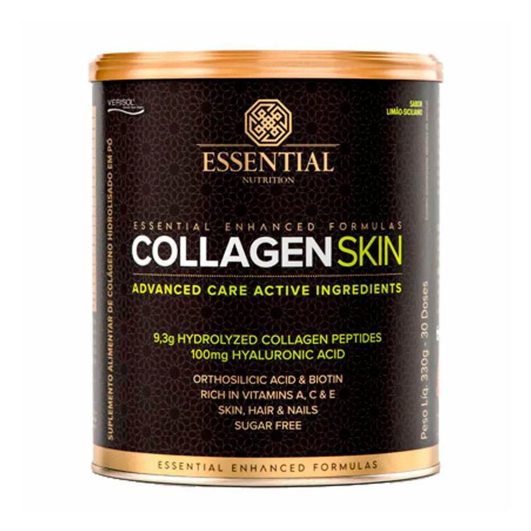 Colágeno Collagen Skin Limão-siliciano Essential Nutrition 330g Unica