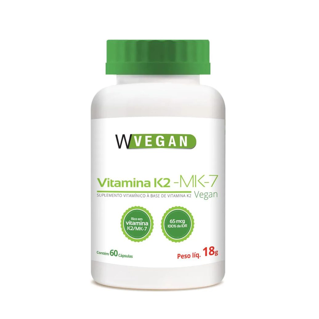 Vitamina K2 Mk7 65mcg 60 Capsulas Wvegan Vegano