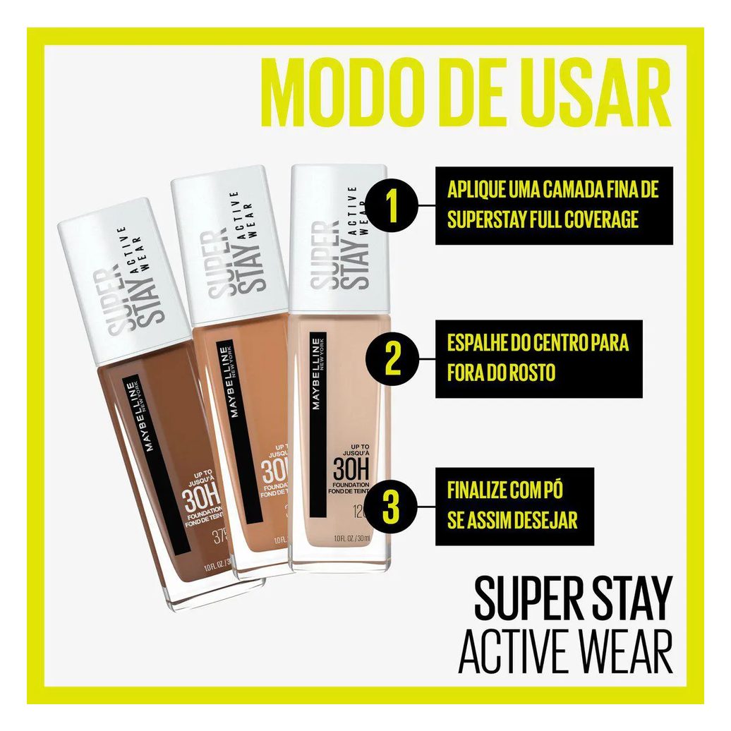 Base Longa Duração Maybelline Superstay Full Coverage 30ml - 128 Warm Nude