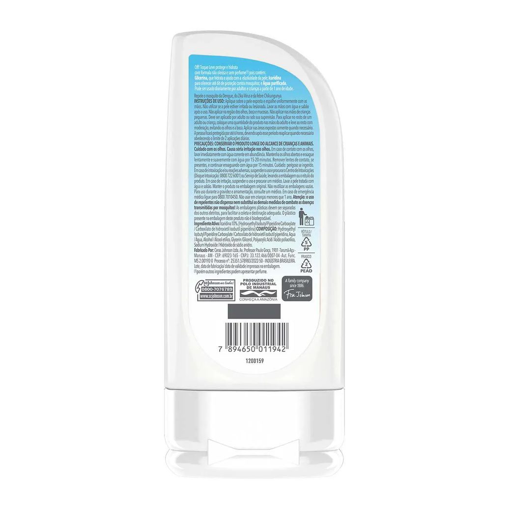 Repelente em Gel Off! Toque Leve Icaridina Sem Perfume 200g
