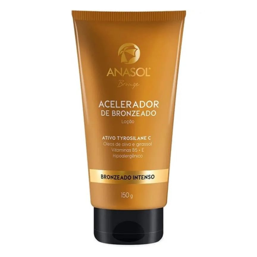 ACELERADOR DE BRONZEADO ANASOL LOçãO - ÓLEOS DE OLIVA E GIRASSOL / VITAMINA B5 + E - HIPOALéRGICO 150 G