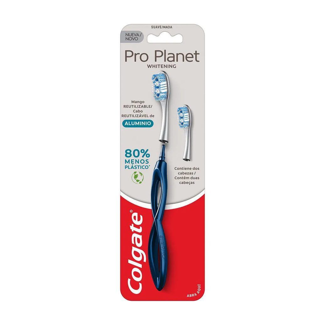 Escova de Dente Colgate Pro Planet com 2 cabeças