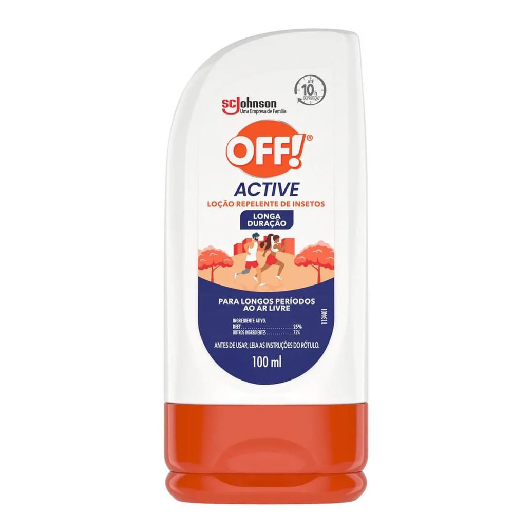 Repelente de Insetos Off! Active com DEET Longa Duração Loção 100ml