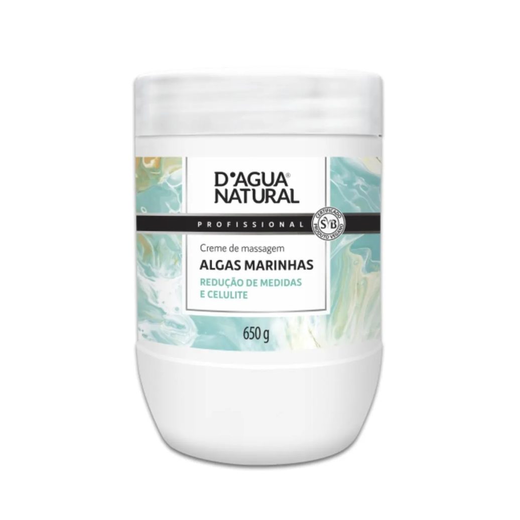 CREME DE MASSAGEM HIDRATANTE ALGAS MARINHAS REDUTOR DE MEDIDAS E CELULITE 650G