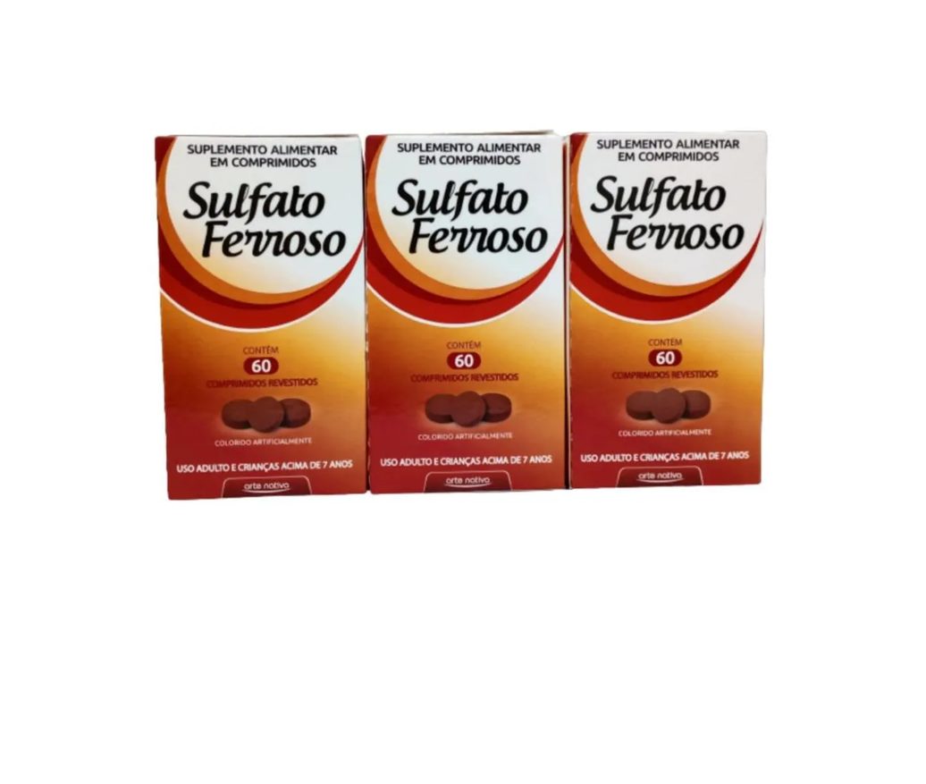 Kit C/3 Sulfato Ferroso C/60 comprimidos - Arte Nativa