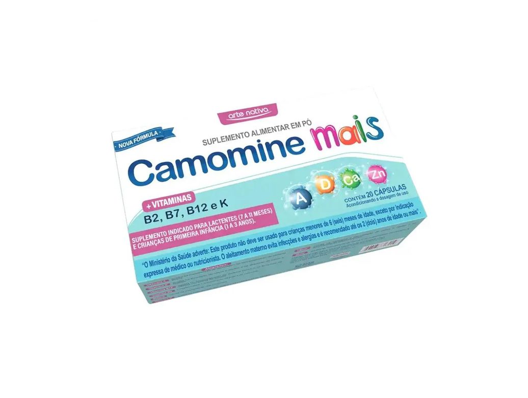 Polivitamínico Infantil Arte Nativa Camomine Mais 20 cápsulas