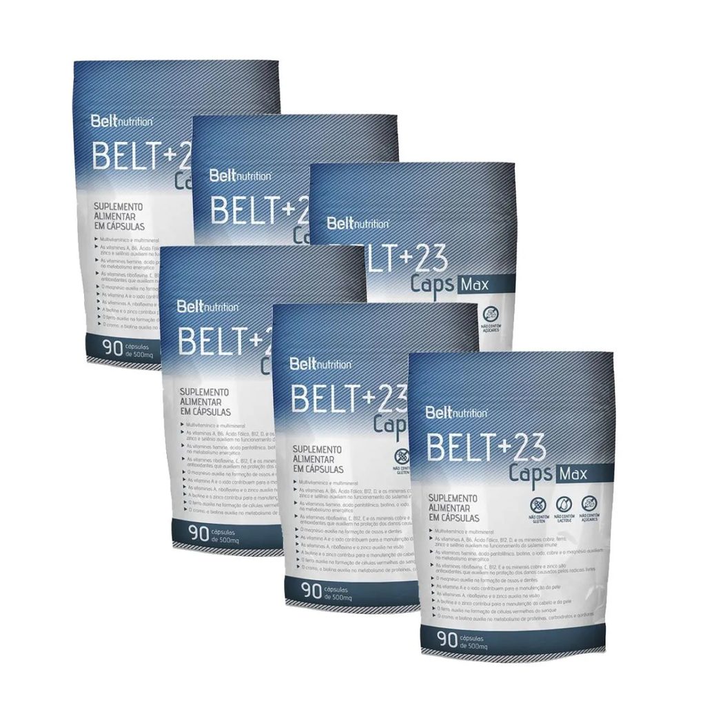 6x Belt +23 cápsulas Max Pacote-multivitamínico-90 Cápsulas.