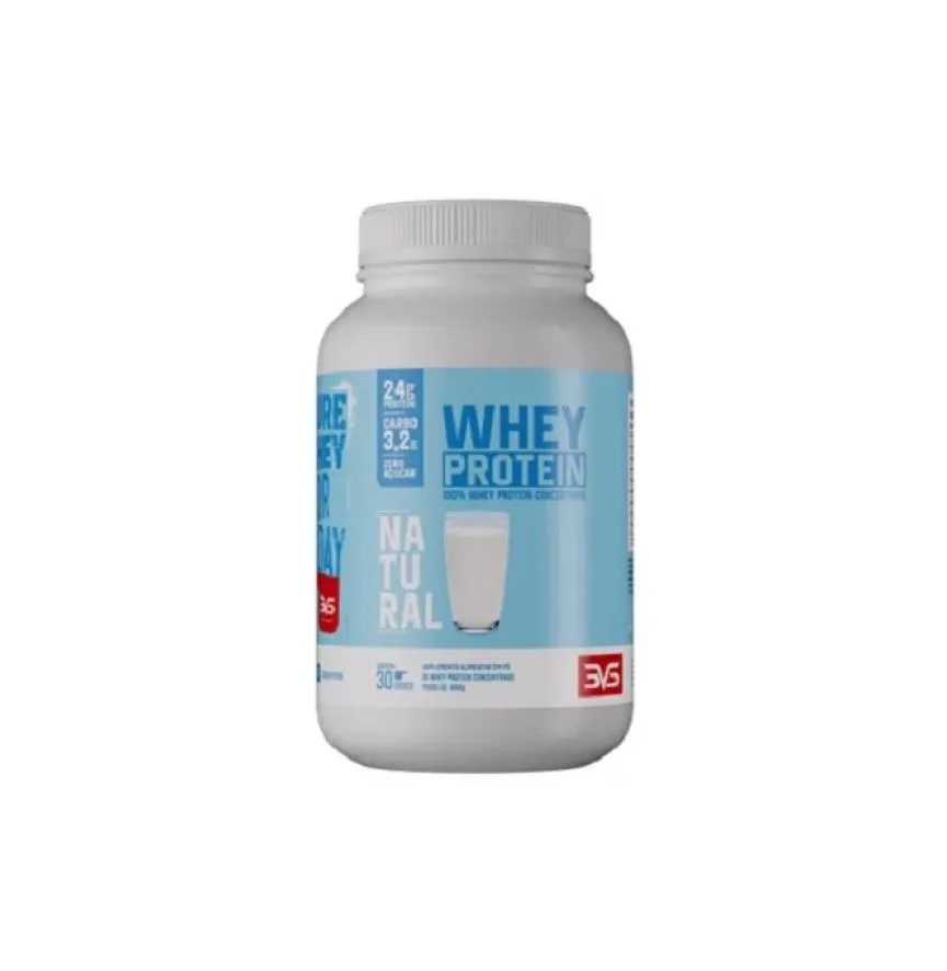 Whey Protein 100% Concentrado 3vs Nutrition Natural 900g