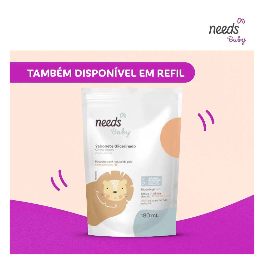 Sabonete de Glicerina Líquido Needs Baby Algodão 200ml